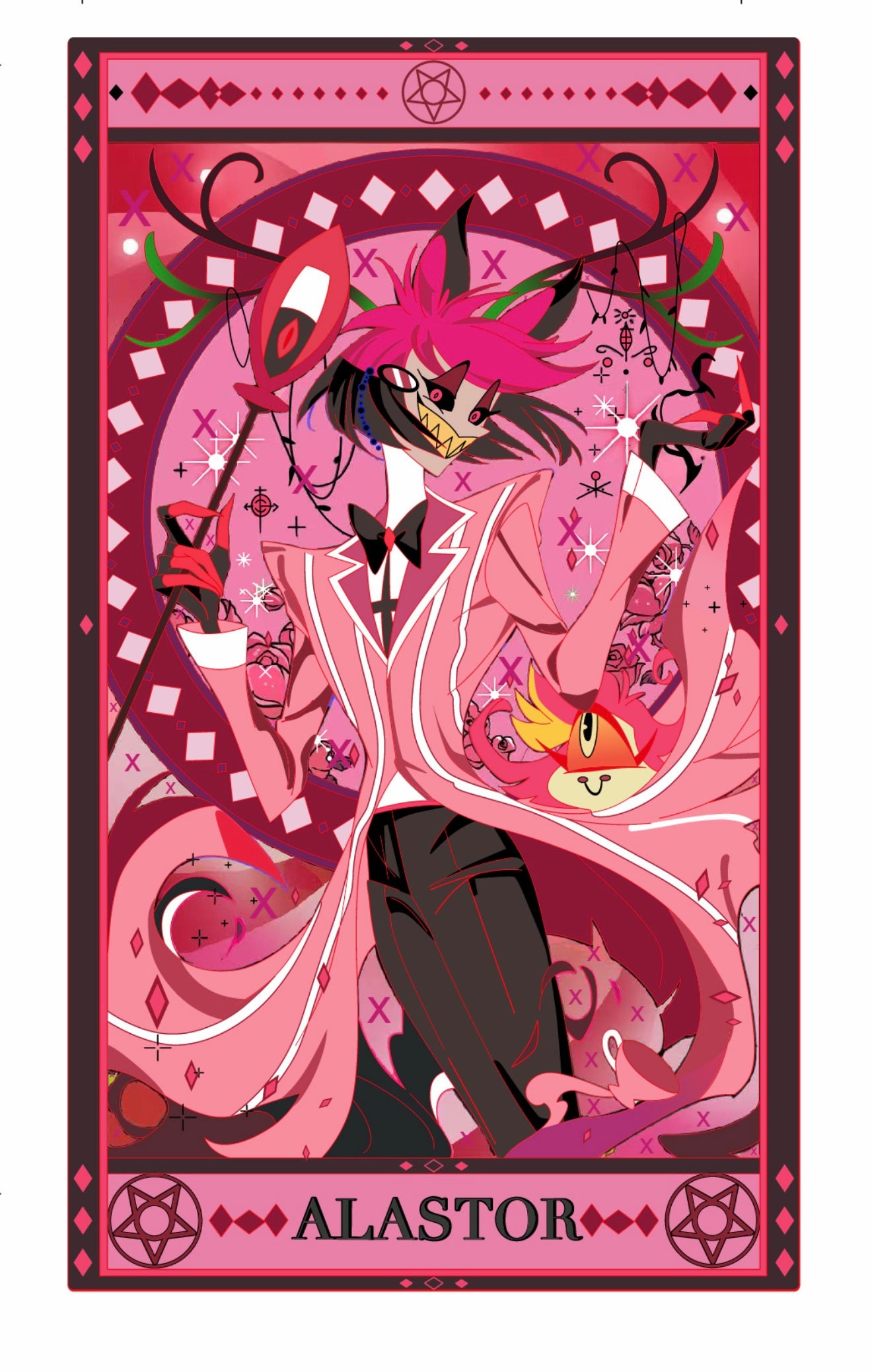 PO : pink suit Alastor tarot